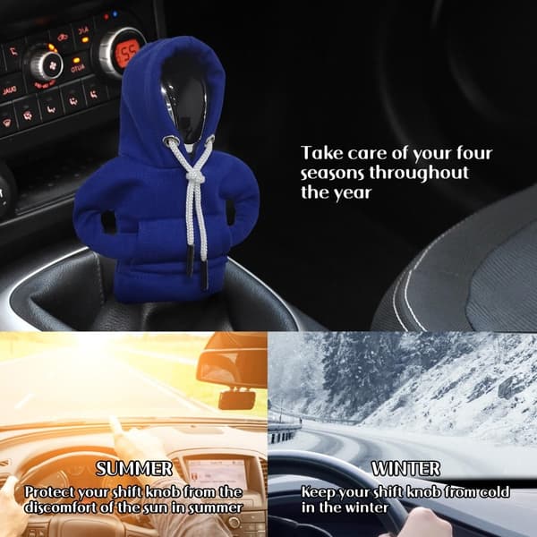 Bil Hættetrøje Beskyttelse Design Dekoration Gear Shifter - Blå