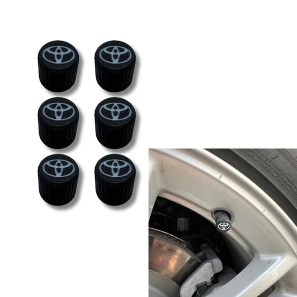 6x Bilhjul Däckventilkåpor Däckfälgstamskydd för Toyota