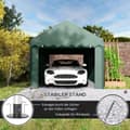 Miniatyrbillede 7 af 9: Carport, 594Lx300Bx280H cm, Grøn