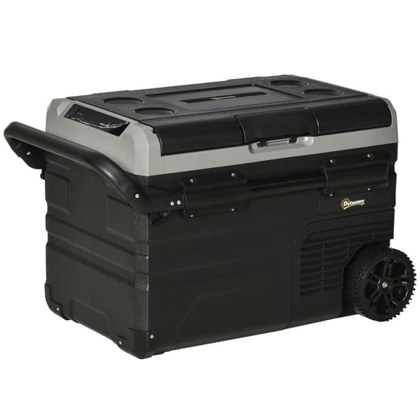 Bilkylandare, 40L med LED-belysning, 71.1×46×44 cm, Grå och Svart