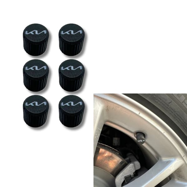 6x Bilhjul Däckventilkåpor Däckfälgstamskydd för Kia