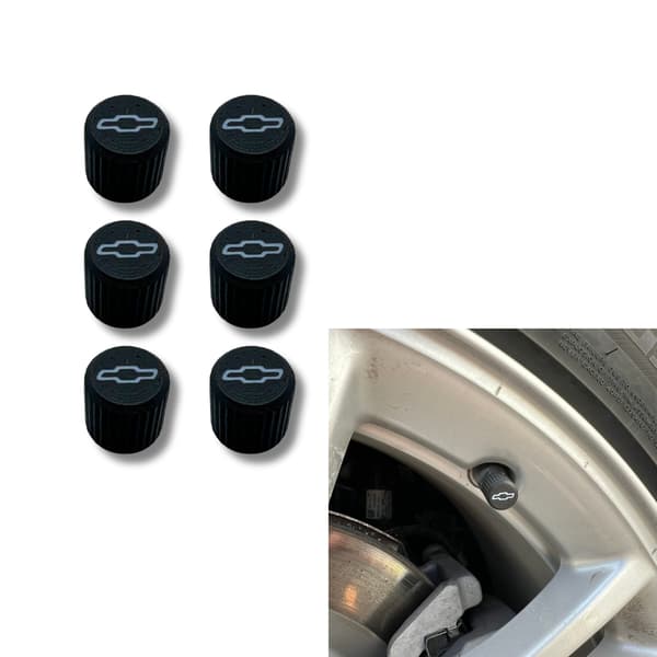 6x Bilhjul Däckventilkåpor Däckfälgstamskydd för Chevrolet