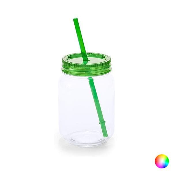 Krus med Skruvlock och Sugrör (600 ml) 144820