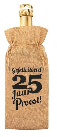 flaska presentförpackning 25 år jute 42 cm brun