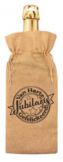flaska presentförpackning Jubilee jute 42 cm brun