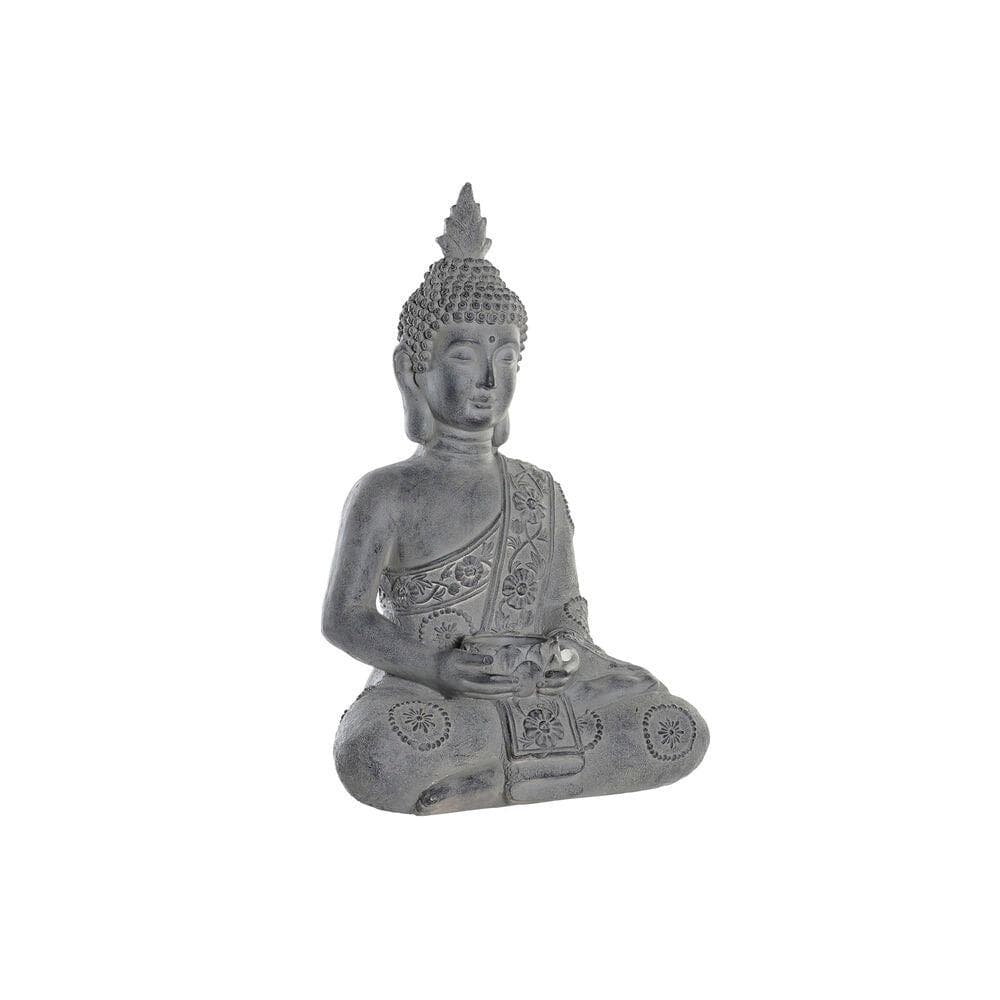 Dekorativ Trädgårdsfigur DKD Home Decor Grå Buddha Harts Magnesium (51 x 37,5 x 81 cm)