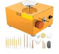 Miniatyrbild 1 av 6: 30W 0-2000 RPM justerbar mini keramik hjulmaskin med 3 skivspelare, kompakt struktur, smidig drift och lågt ljud