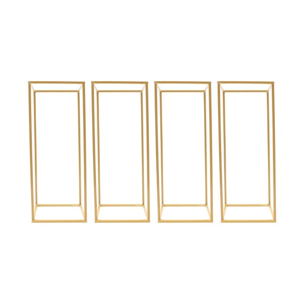 Bryllupsblomsterstandssæt, 4-delt design, guldfarve,Guld