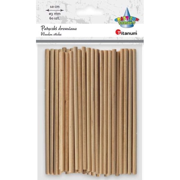 Kreative pinde runde 10cm Ø 3 mm Titanum 60 stk