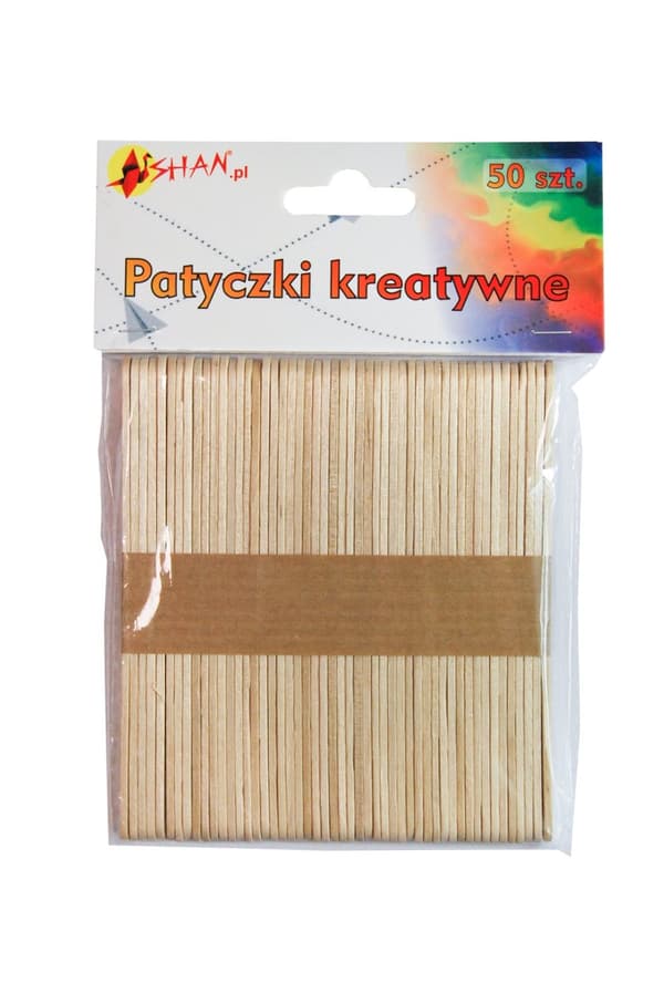 Creative sticks puinen luonnollinen 11 cm 50 kpl Shan SPT02