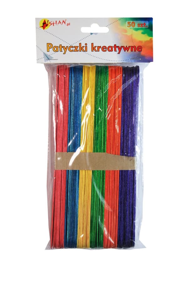 Kreative træfarvede pinde 20 cm 50 stk Shan SPT05