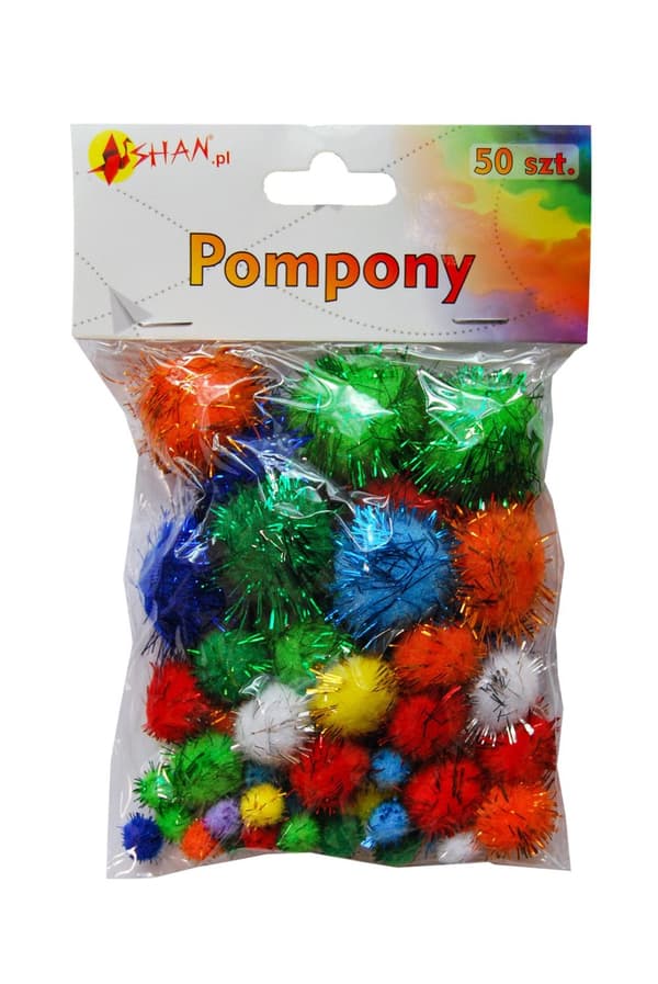 Glitter pompoms mix av färger 50 st Shan SP23