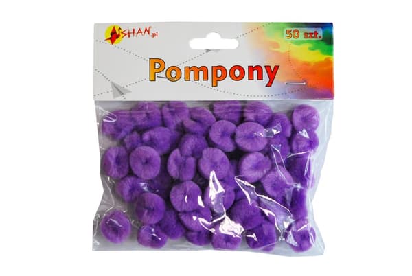 Pompoms värillinen violetti 50 kpl Shan SP14