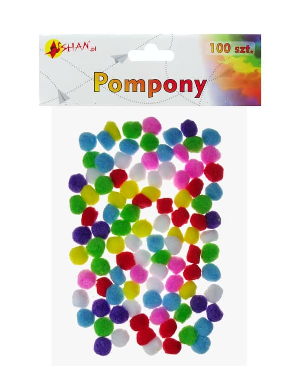 Pompoms värillinen sekoitus 2 cm 100 kpl Shan SP15