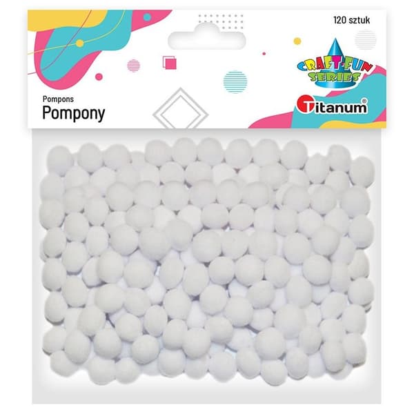 Pompoms vita 10mm 120 st Titanium