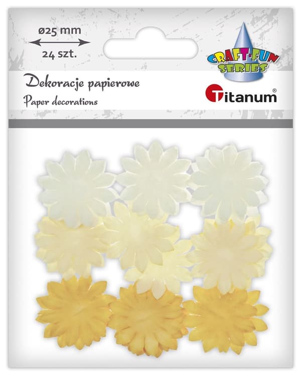 Pappers blomdekorationer 24st orange Titan