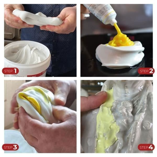 R SCULPT Silikongummi för skulptörer, kompatibel med hartser, betong och andra material (1 kg)