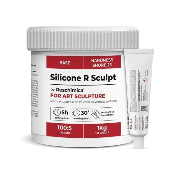 R SCULPT Silikongummi för skulptörer, kompatibel med hartser, betong och andra material (1 kg)