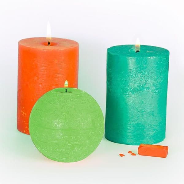 Fasta färgämnen för ljus - Tropisk - 3 färger - Orange, limegrön, smaragdgrön - 8g