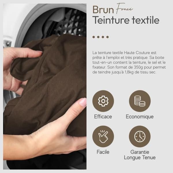 Haute couture textilfärg mörkbrun 350g