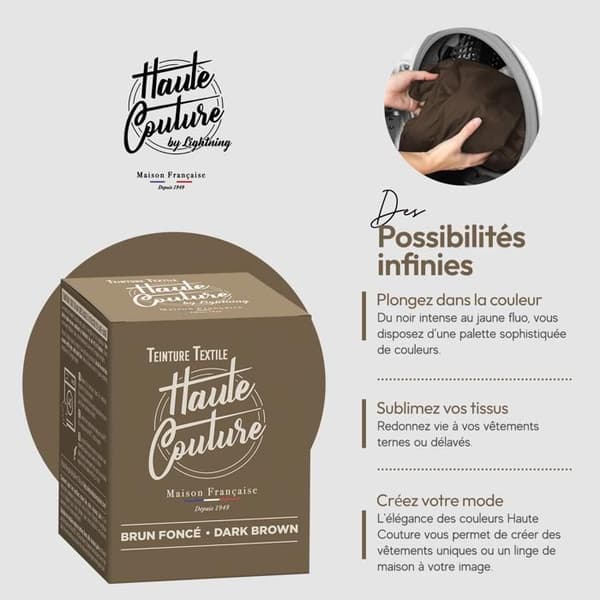 Haute couture textilfärg mörkbrun 350g