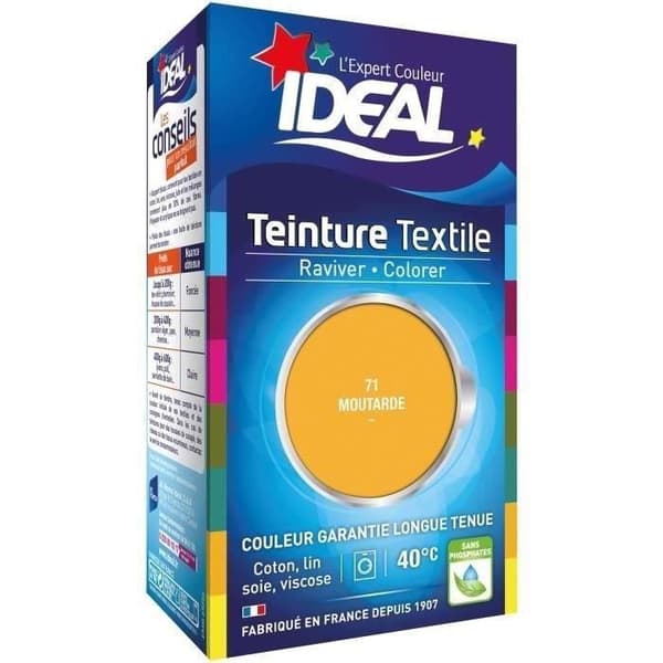 IDEAL Flytande färgäkta färgämne - 40 ml - Senap