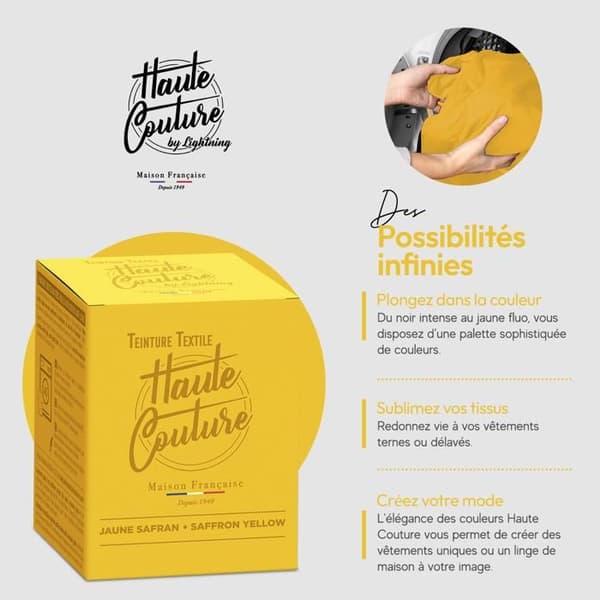 Haute couture textilfärg saffran gul 350g