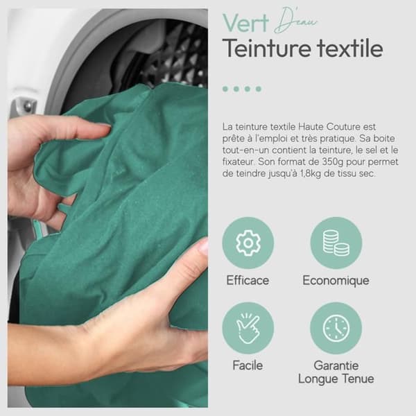Haute couture textilfärgning vattengrön 350g