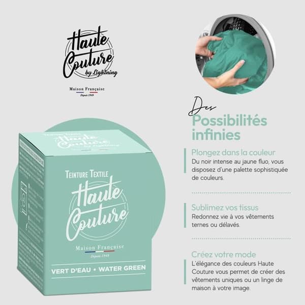 Haute couture textilfärgning vattengrön 350g