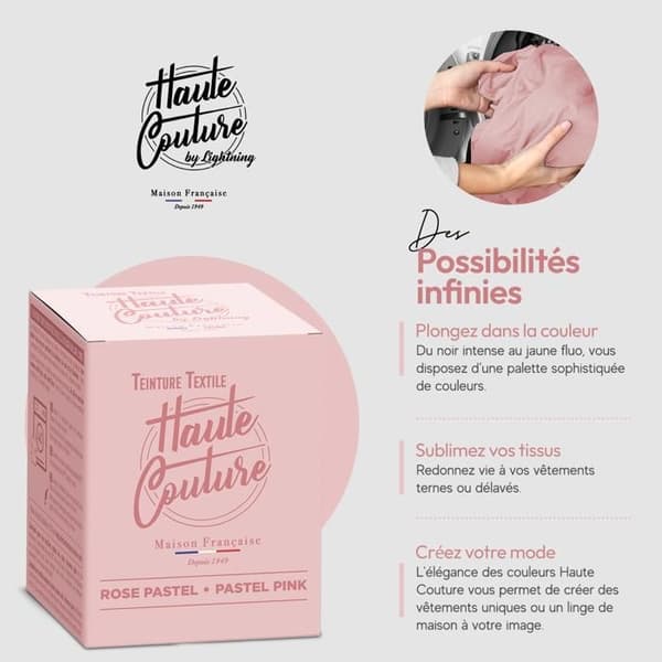 Pastellrosa haute couture textilfärg 350g