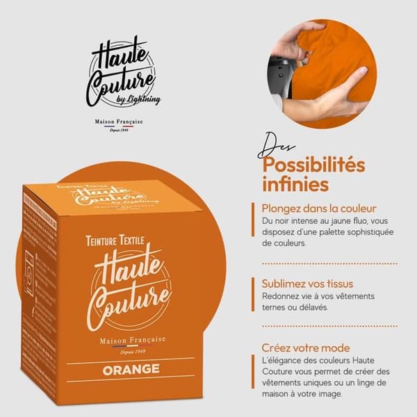 Haute couture textilfärg orange 350g