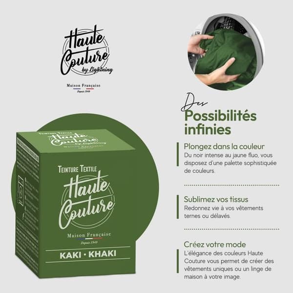 Khaki haute couture tygfärg 350g