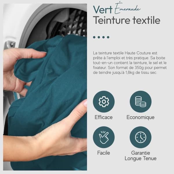 Smaragdgrön haute couture tygfärg 350g