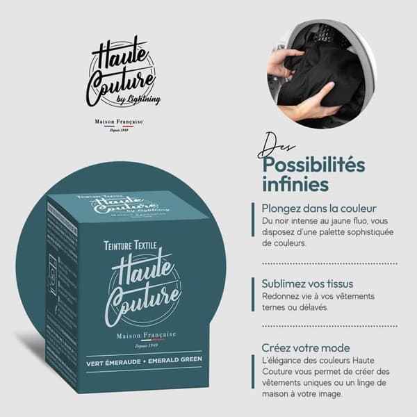 Smaragdgrön haute couture tygfärg 350g