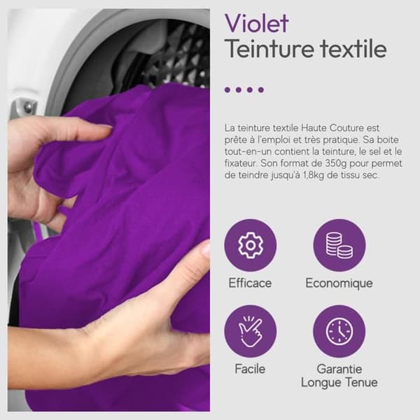 Haute couture textilfärg lila 350g