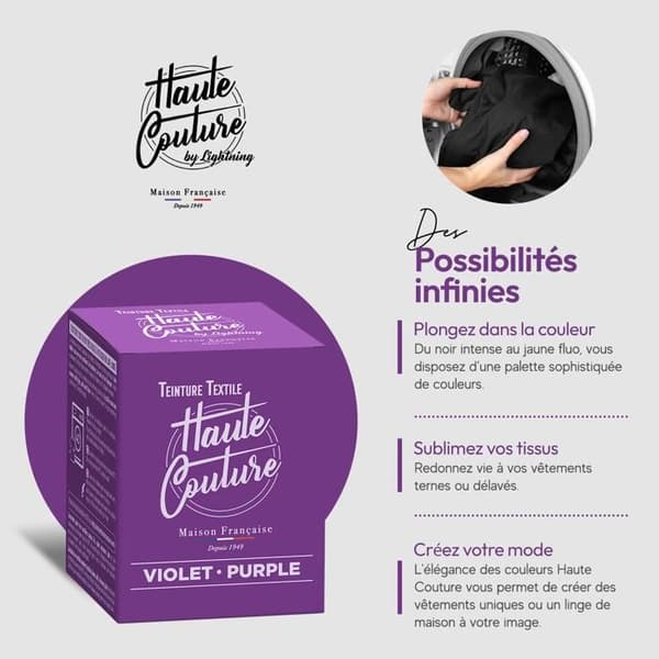 Haute couture textilfärg lila 350g