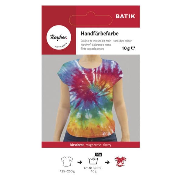 Batik - handfärg, körsbärsröd, 10g