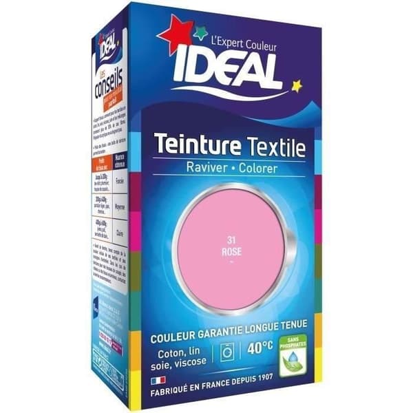 IDEAL Perfekt färgäkta flytande färgämne - 40 ml - Rosa
