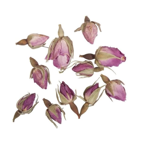 Torkad blomknopp - Rayher - Rosa ros - 7g - Riktiga blommor - För tvål och harts