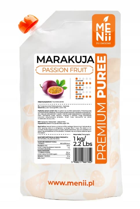 Hedelmämassa PASSIONMEHU 1kg PremiumPuree MENii