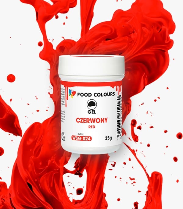 Gelmatfärg röd 35g