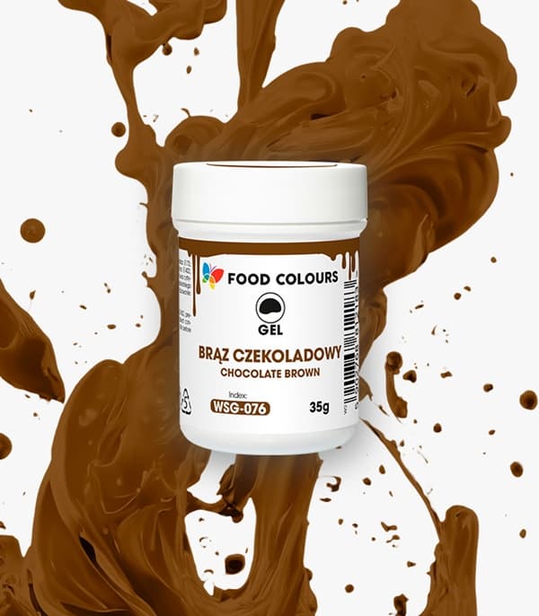 Chokoladebrun gelfarve 35g