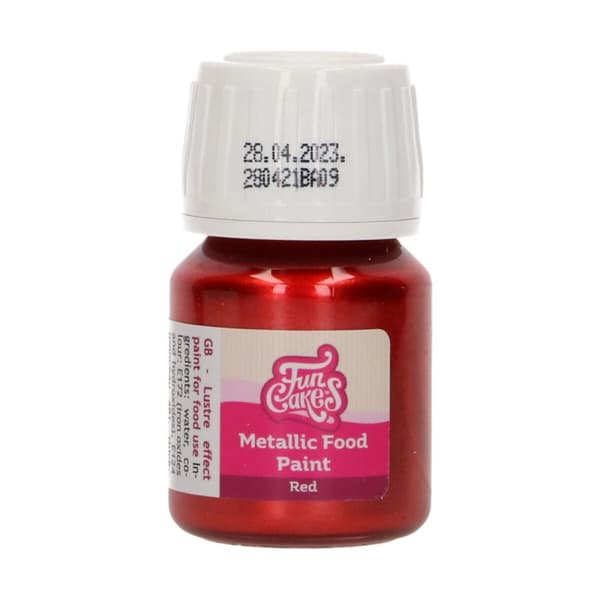 Metallisk karamellfärg RÖD 30ml
