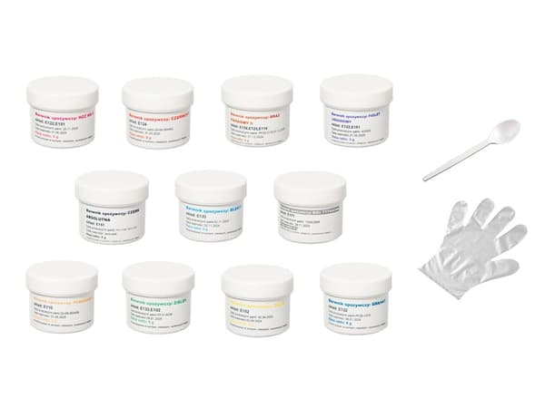 Set med pulveriserade livsmedelsfärger 11 st / 55 g