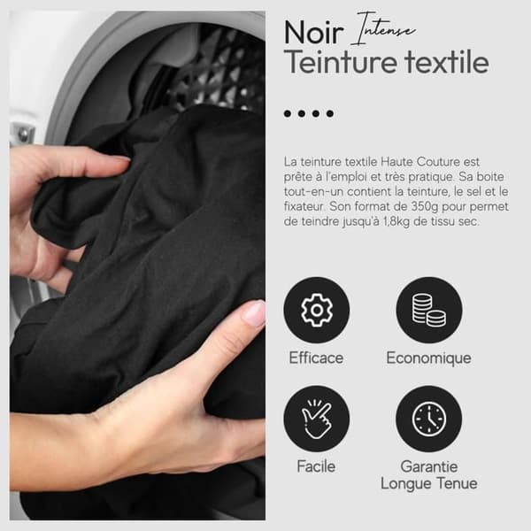 Intensiv svart haute couture tygfärg 350g