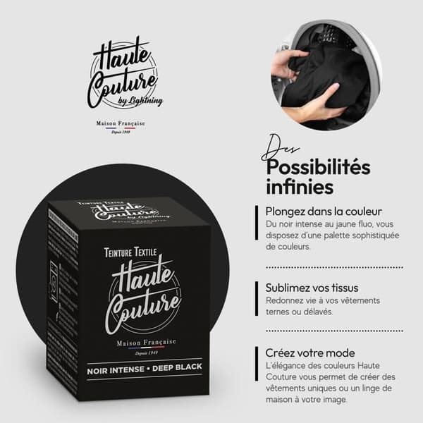 Intensiv svart haute couture tygfärg 350g