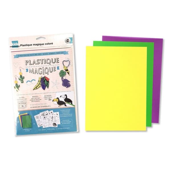 Färgglatt magiskt plast tropiskt tema (3 ark + 30 mönster) kreativa modellering gör det själv hantverk