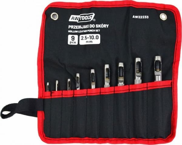 Awtools - AW22233 - PERFORATORER FÖR LÄDER 9 st