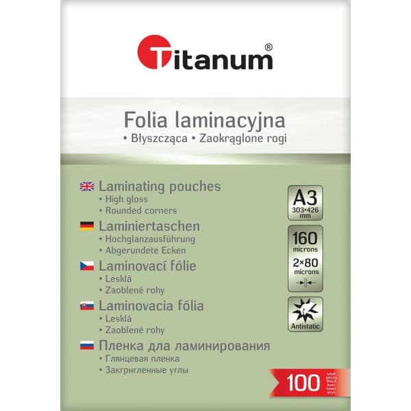 Laminointikalvo A3 100 kpl 80 mic Titaani