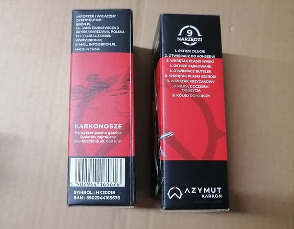 AZIMUTH Karkon -taskuveitsi, 9 työkalua + kotelo